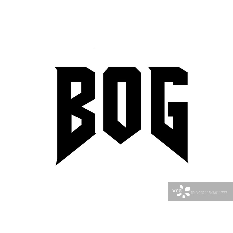 科技公司“bog”的字母标志设计图片素材