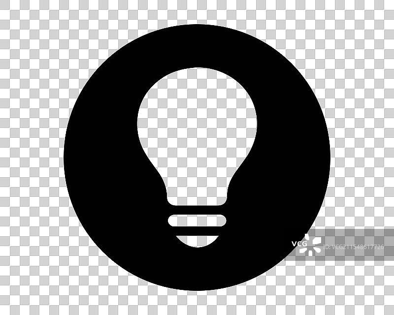 圆形灯泡图标图片素材