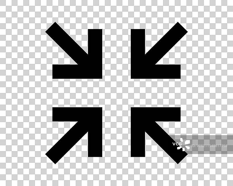 收缩 合同 缩小 最小化 收缩图标图片素材