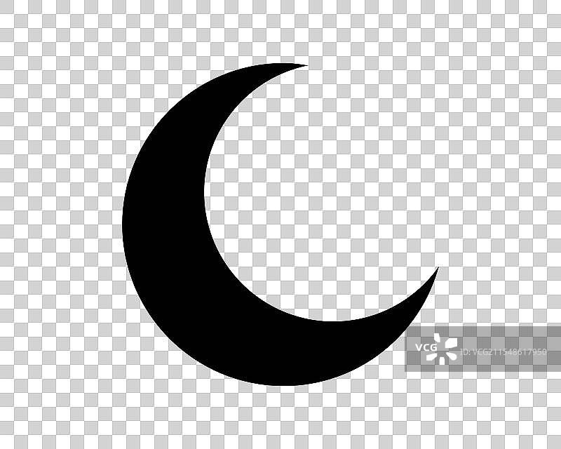 新月夜空伊斯兰宗教穆斯林图标图片素材