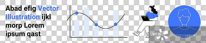 数据分析概念与图表，正在使用的人图片素材