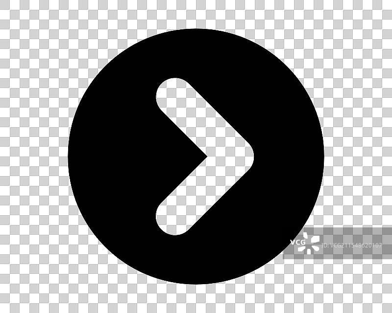 右转箭头图标，指向下一页的指示器图片素材