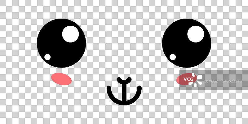 可爱快乐的卡哇伊图标图片素材