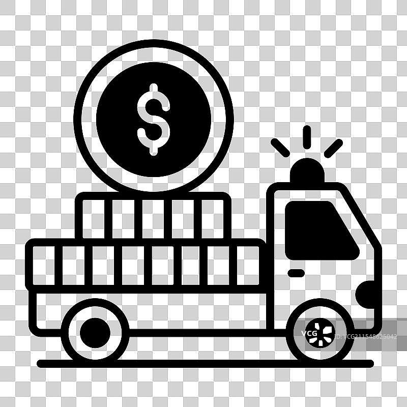 现金运输金融图标，拿钱就跑图片素材