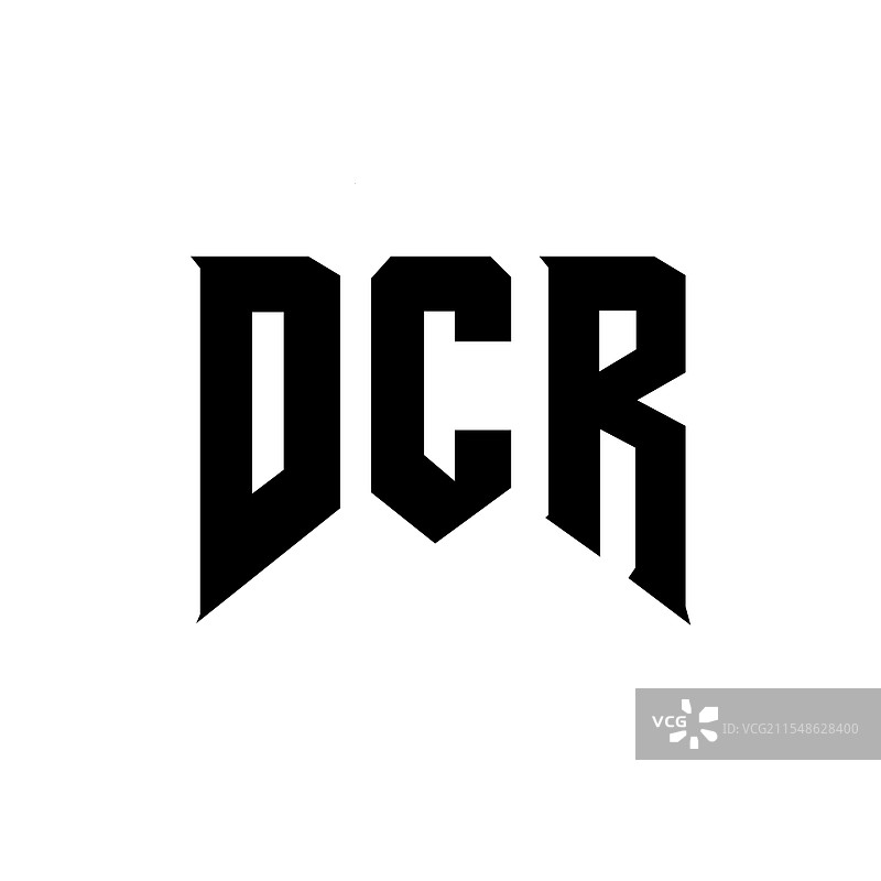 技术公司DCR的字母标志设计图片素材