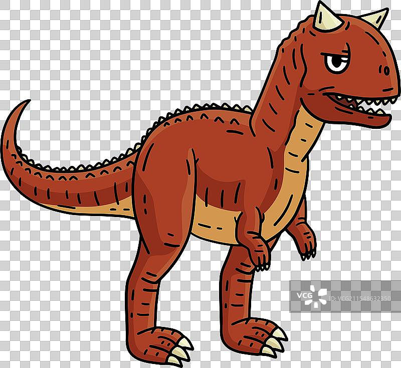 彩色卡通角龙恐龙剪贴画图片素材