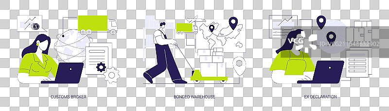 海关清关抽象概念图片素材