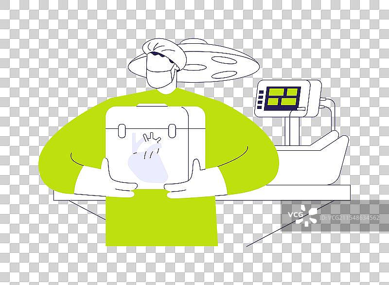 心脏移植手术的抽象概念图片素材