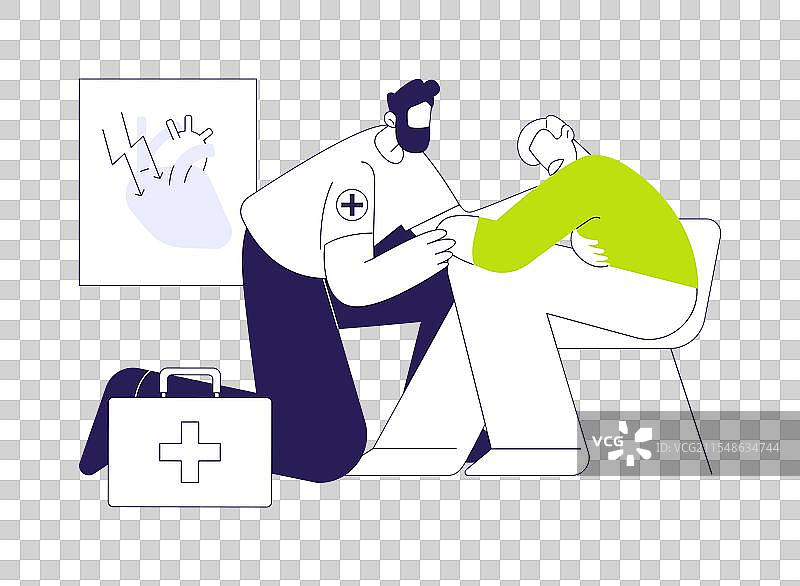 心脏病发作的抽象概念图片素材