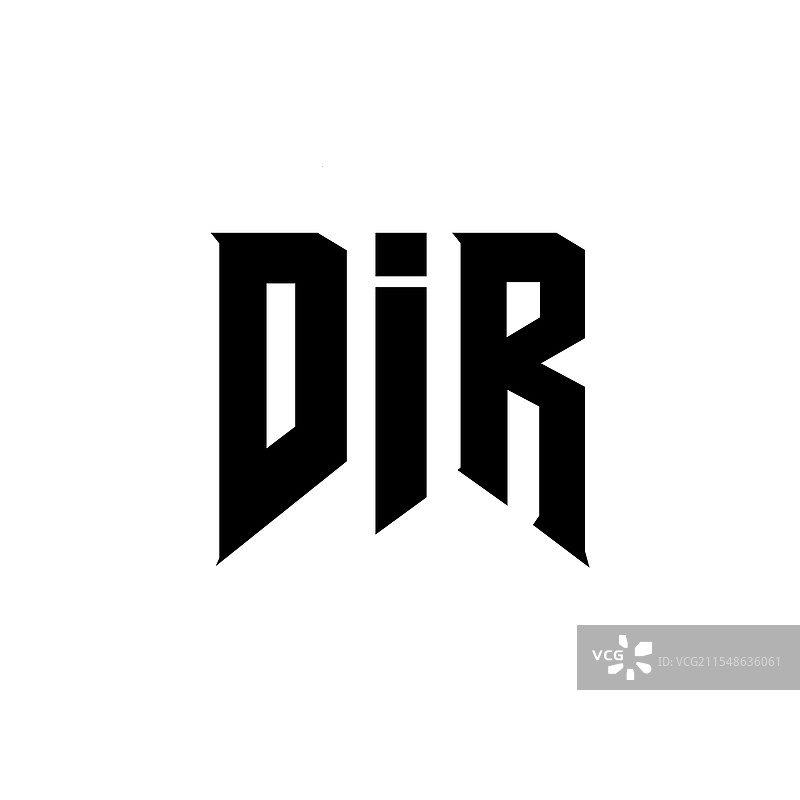 科技公司DIR的字母标志设计图片素材