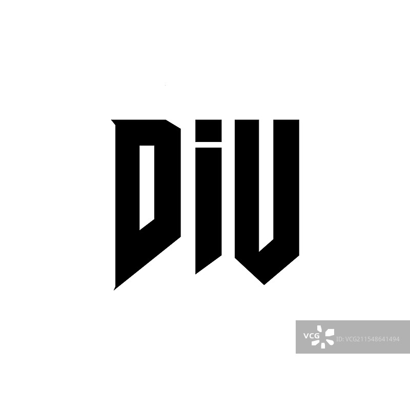 DIU字母标志设计，适用于科技公司DIU图片素材