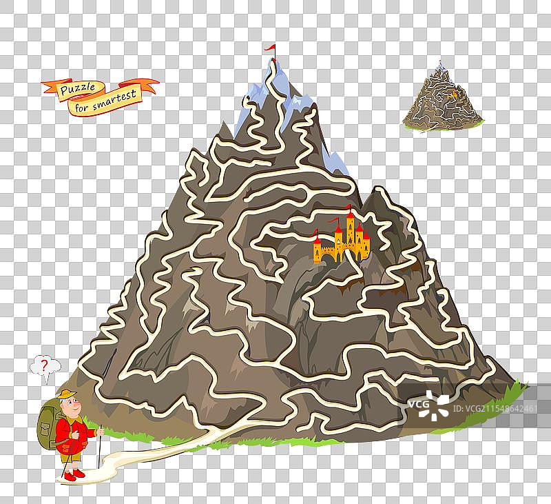 最佳迷宫可以帮助游客攀登到达图片素材