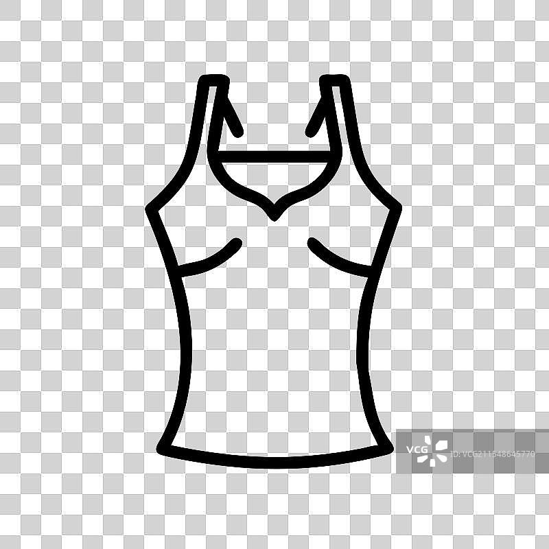 吊带上衣图标 连衣裙图标 服装图标图片素材