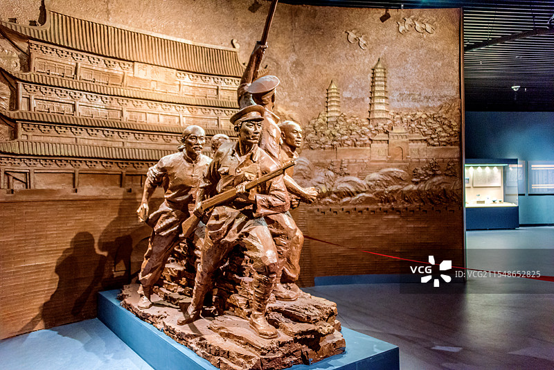 中国山西太原博物馆太原首义雕塑群像图片素材