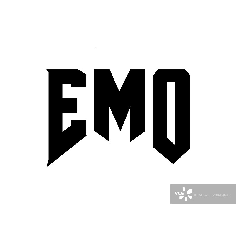 情感字母标志设计，适用于科技公司emo图片素材