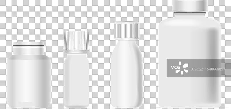 三款3D药瓶模型展示图片素材