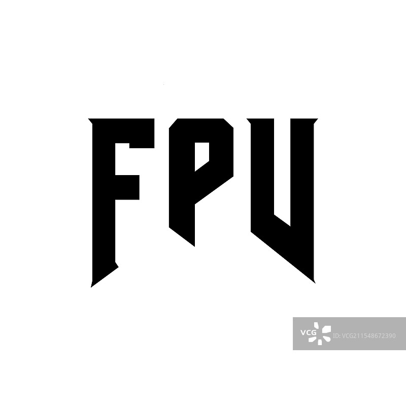 FPV科技公司的字母标志设计图片素材