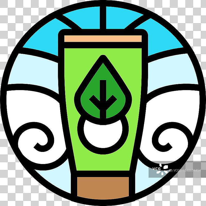 草药膏 阿育吠陀 彩色图标图片素材