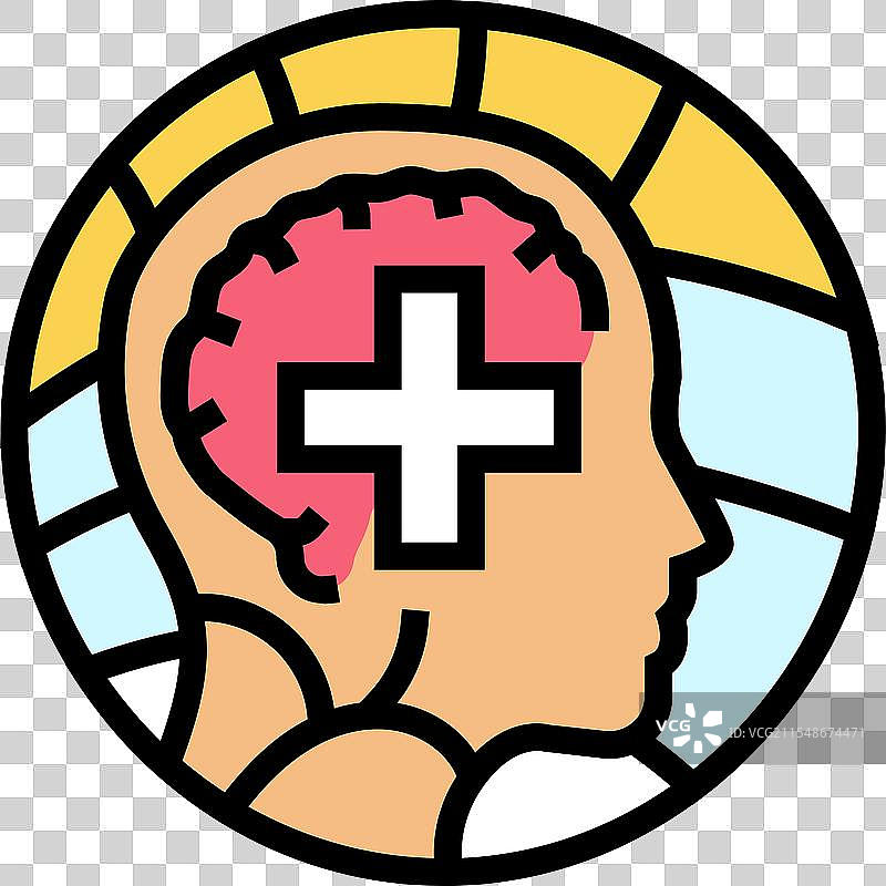 整体疗愈阿育吠陀彩色图标图片素材