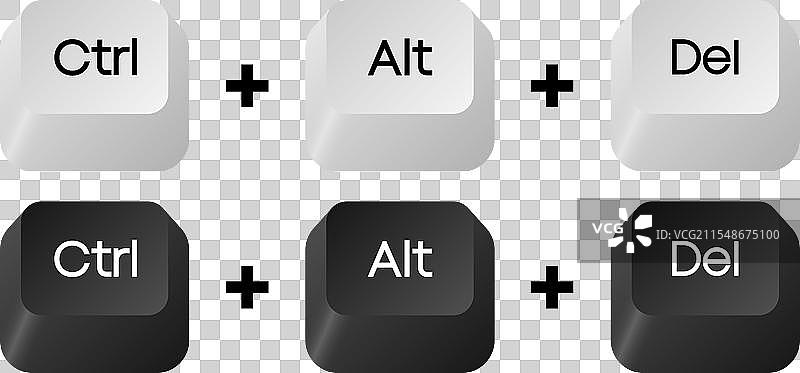 计算机键盘组合键的集合图片素材