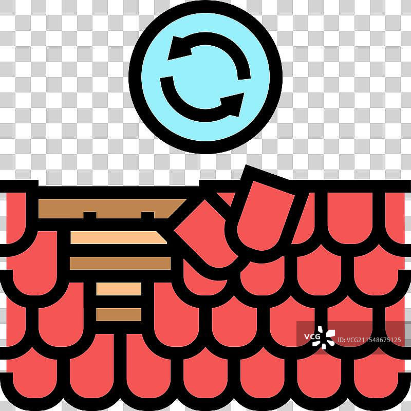 屋顶瓦片更换家庭维护颜色图片素材