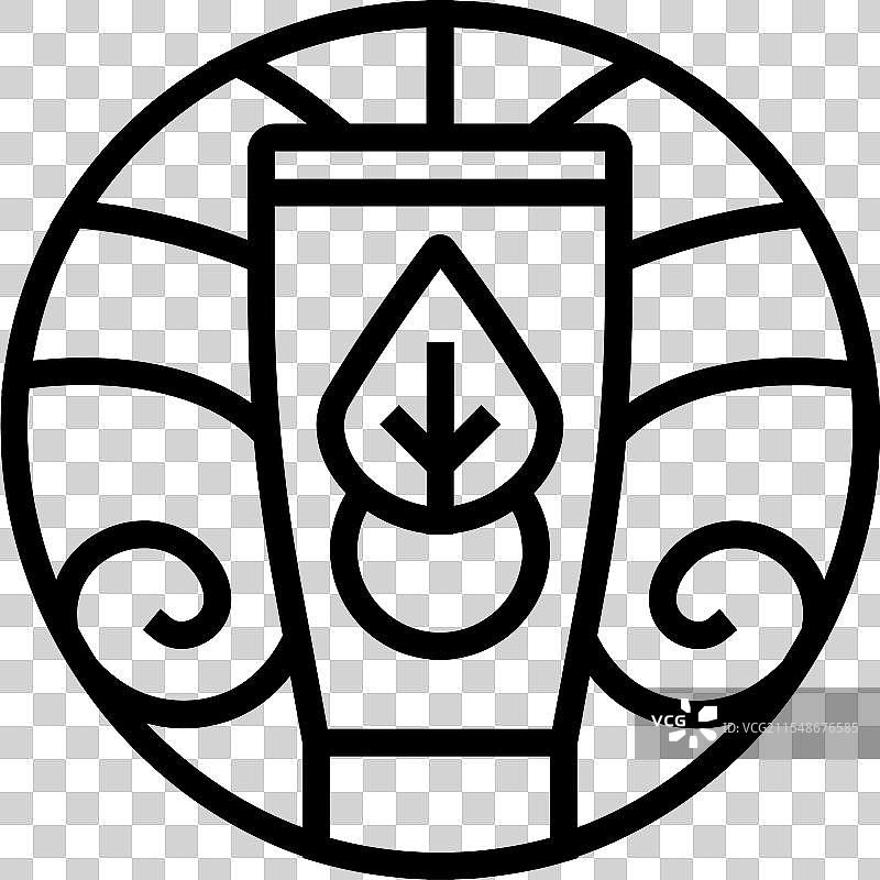 草药膏 阿育吠陀 线条图标图片素材