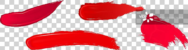 红色和粉色的口红或指甲油色样图片素材