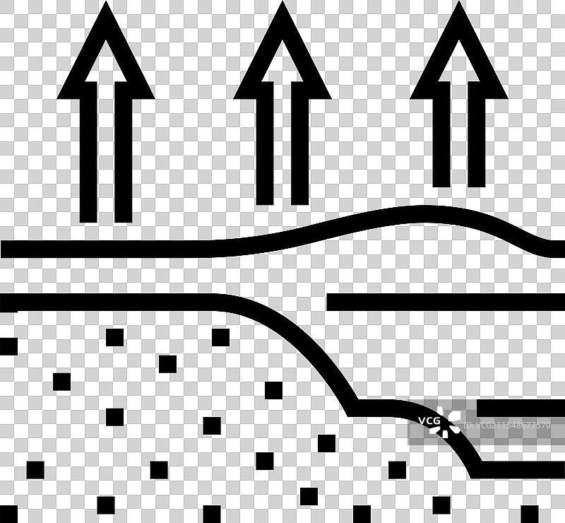 风暴潮飓风灾害线条图标图片素材