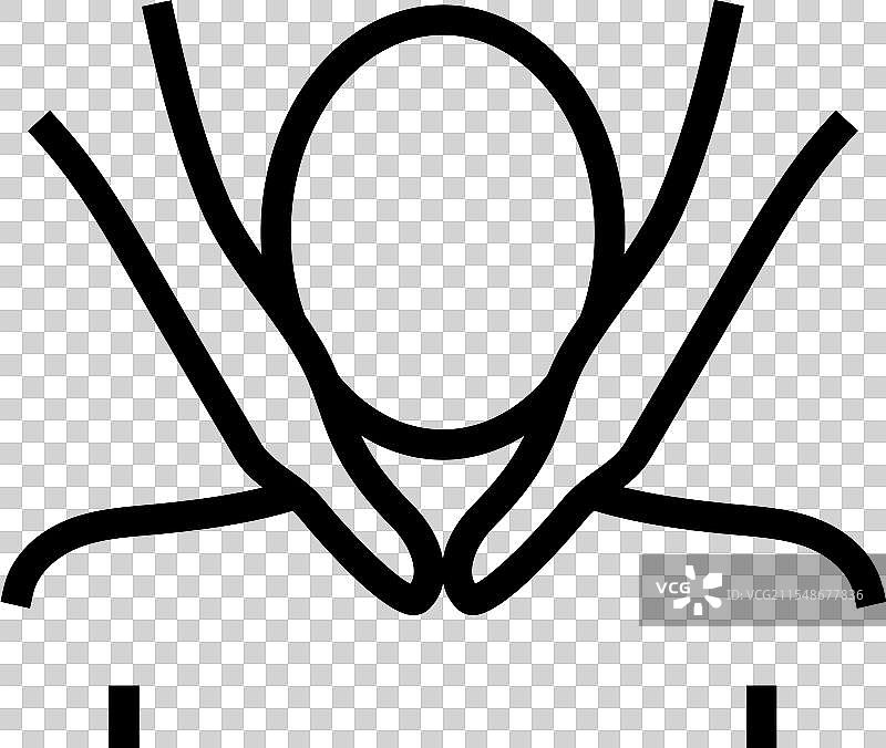 面部按摩疗法线条图标图片素材