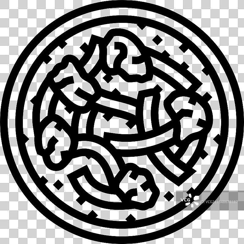 汤鸡食品线条图标图片素材