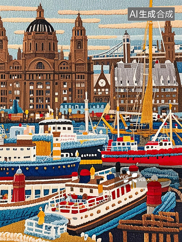 【AI数字艺术】利物浦港口风情图片素材