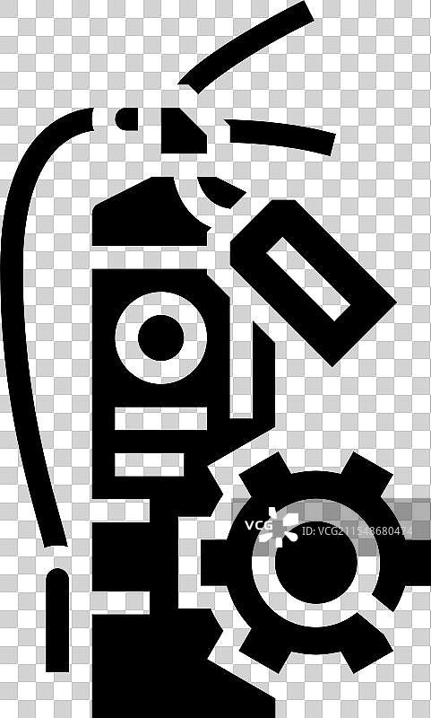 家用灭火器检查维护图标图片素材
