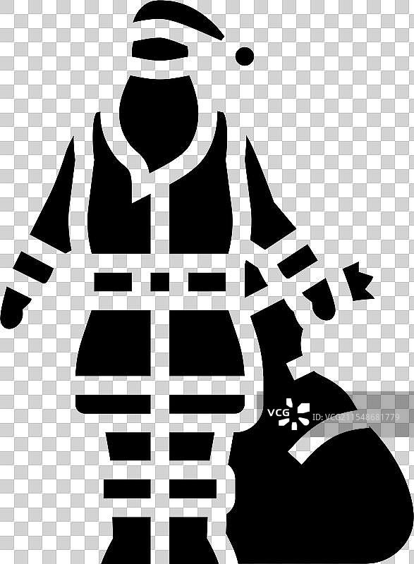 圣诞老人玩具袋图标图片素材