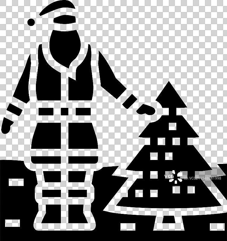 圣诞老人 圣诞树 图标图片素材