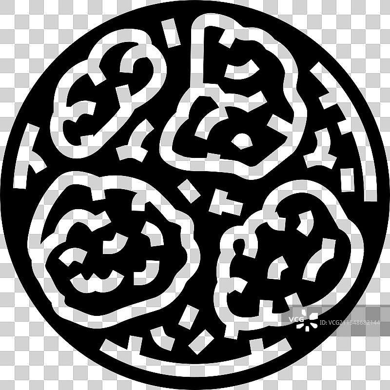 鸡肉饺子菜肴图标图片素材