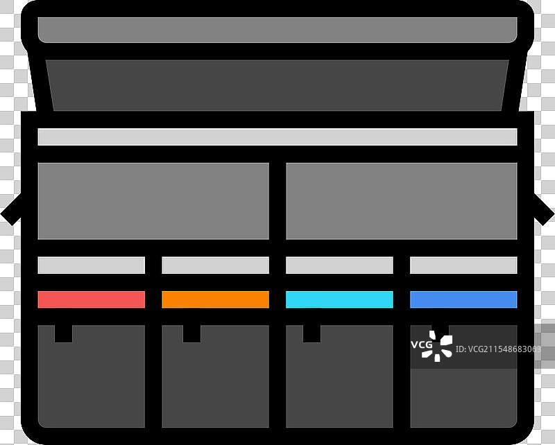 后备箱整理器配件彩色图标图片素材