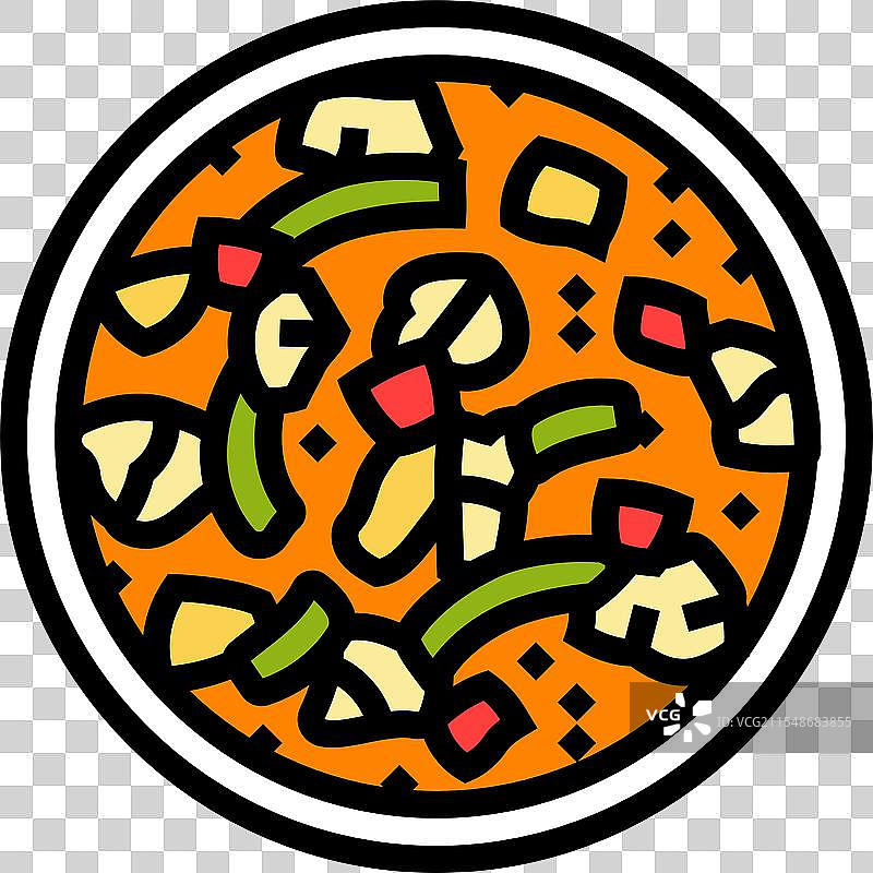 炖鱼彩色图标图片素材