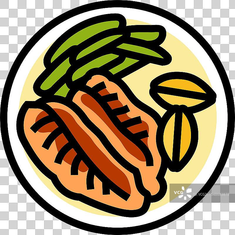 黑ened鱼的颜色图标图片素材