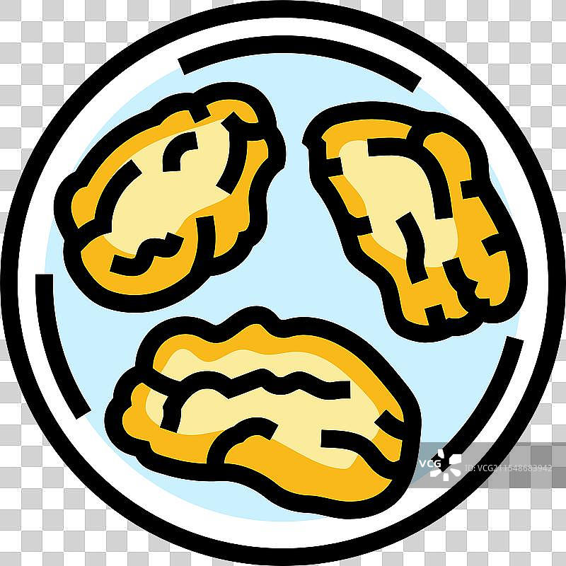 天妇罗鱼彩色图标图片素材