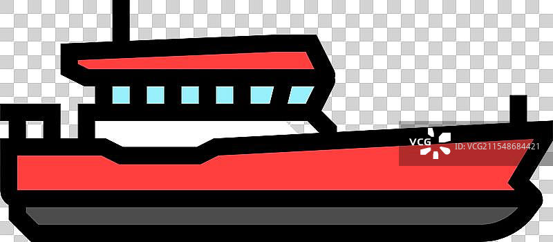 引航船 彩色图标图片素材