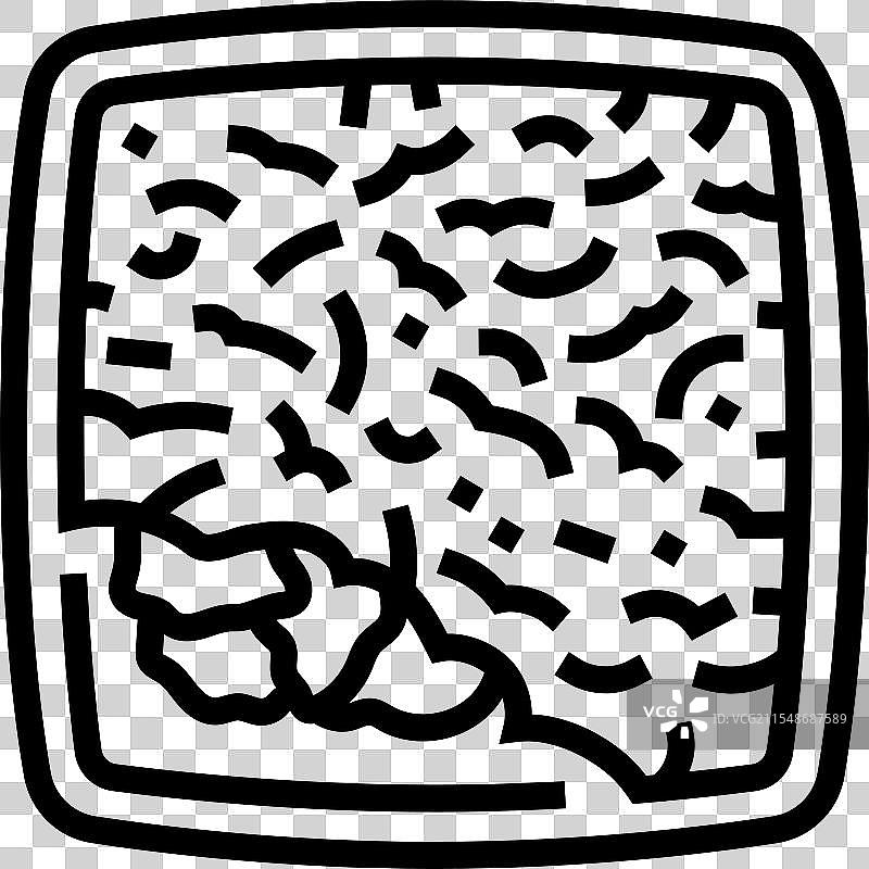 鱼饼线条图标图片素材