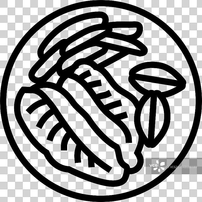 黑ened鱼线图标图片素材