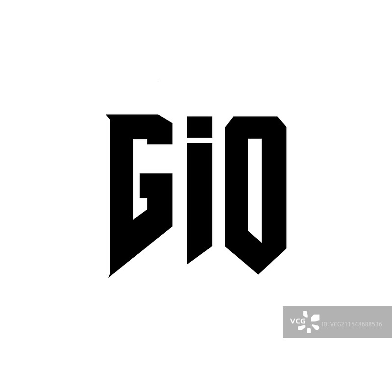 技术公司Gio的字母标志设计图片素材