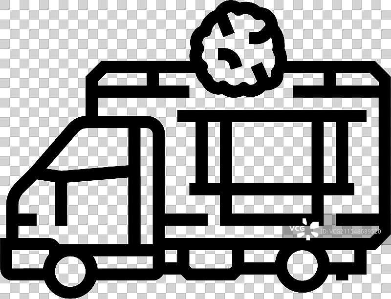 法拉费尔食品车线条图标图片素材