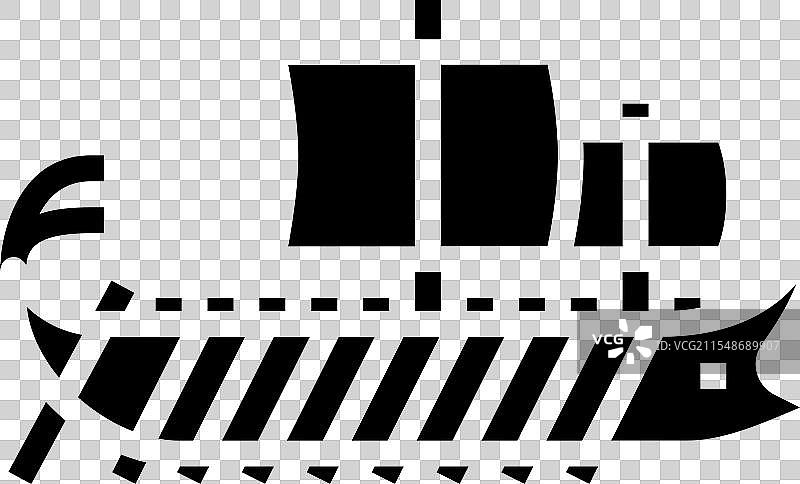 三排桨古代船舶图标图片素材