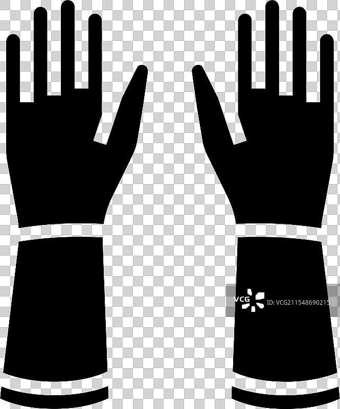 清洁手套与漂白剂图标图片素材