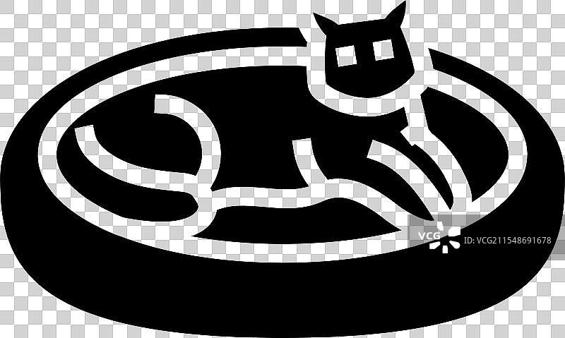猫咪繁殖的床图标图片素材