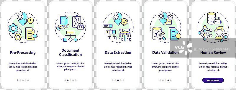 文档处理阶段的移动应用入职图片素材