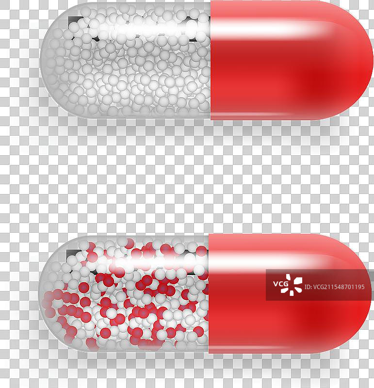 真实的3D白色胶囊药丸图片素材