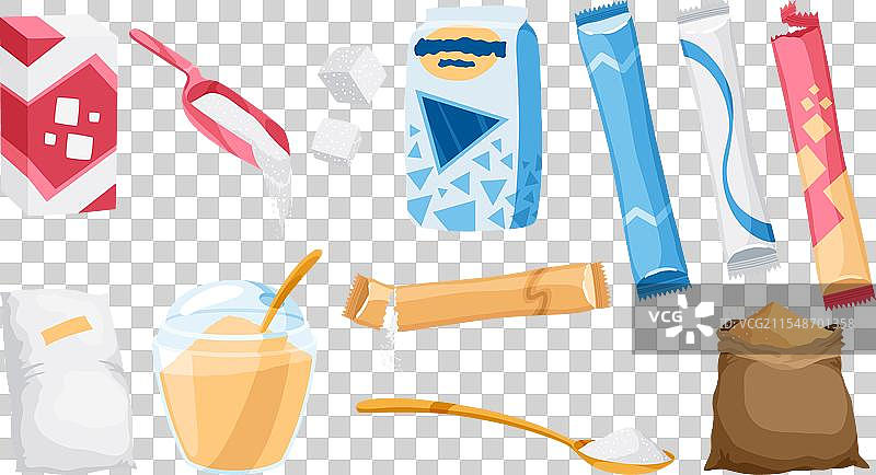 糖块卡通符号集颗粒糖图片素材